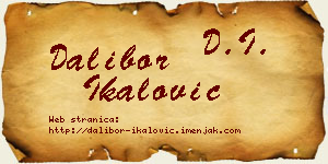 Dalibor Ikalović vizit kartica